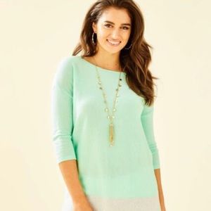 Lilly Pulitzer Dayna Sweater in Resort Aqua- size Large NWT